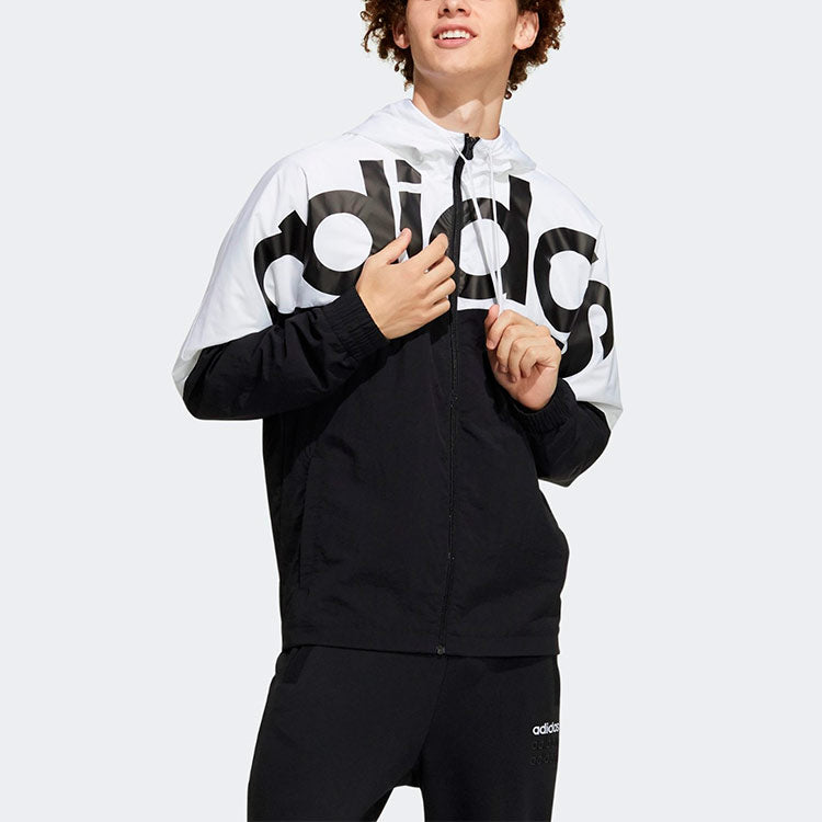 adidas neo M Ce C+ Icon Wb Casual Sports Woven Hooded Jacket White GQ2872