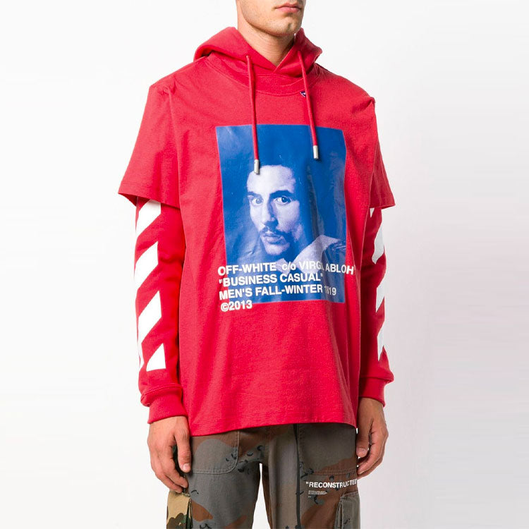 Men's Off-White Portrait Printing Red OMBB042F181920112030