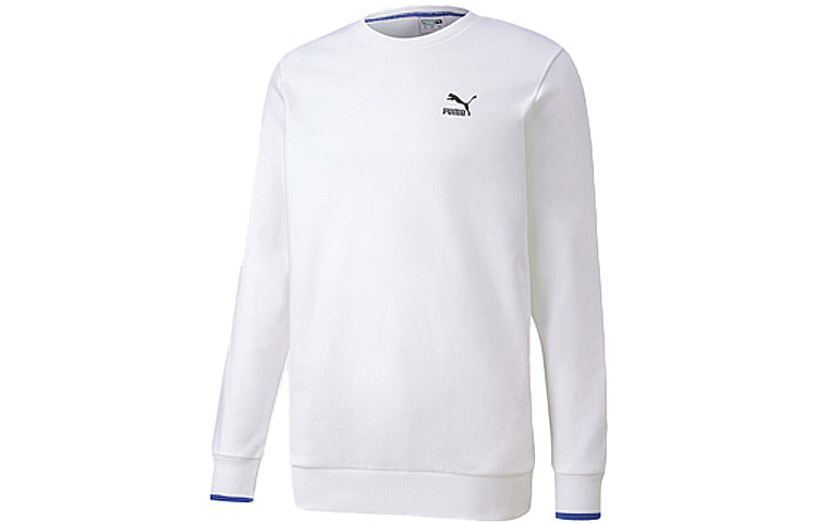 PUMA Casual Sports Running Round Neck Pullover Long Sleeves White 598134-02