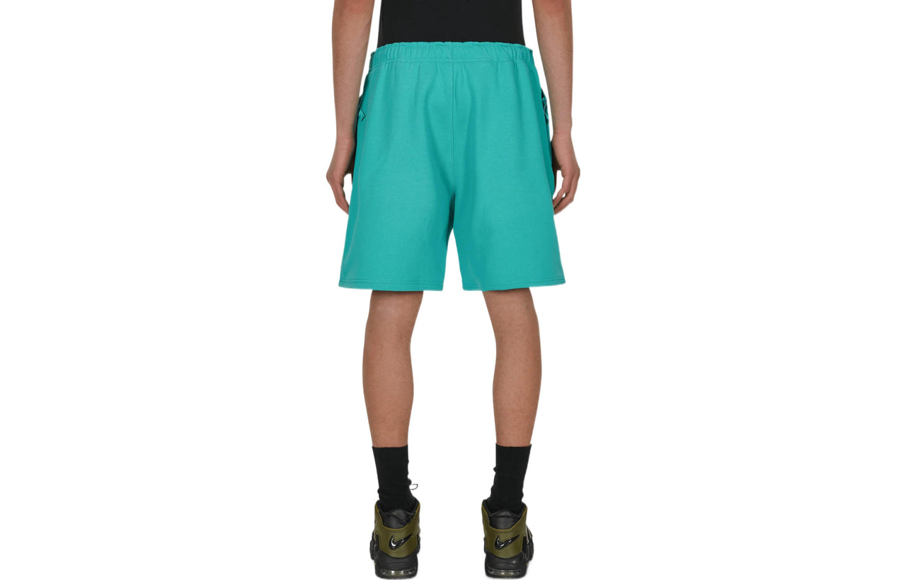 Men's Nike Special Project Solo Swoosh Solid Color Logo Embroidered Straight Shorts Blue Green DV3055-392