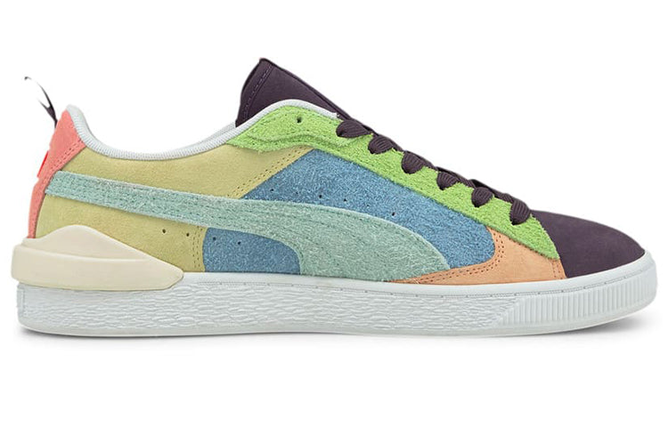 PUMA Suede Bloc Wtformstrip Leisure Board Shoes Purple/Blue/Green 381184-01