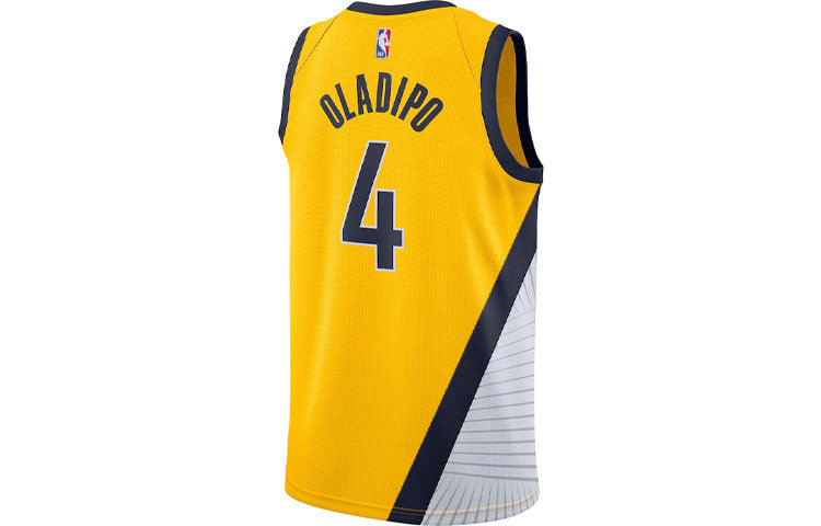 Nike NBA Casual Sports Basketball Jersey/Vest SW Fan Edition Pacers 4 Yellow AT9802-728