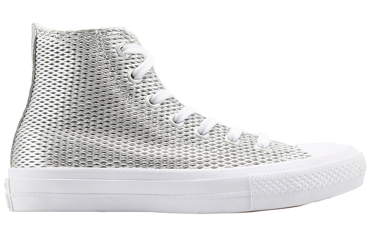 (WMNS) Converse Chuck Taylor All Star 2 High 'Perforated Metallic Silver' 555798C