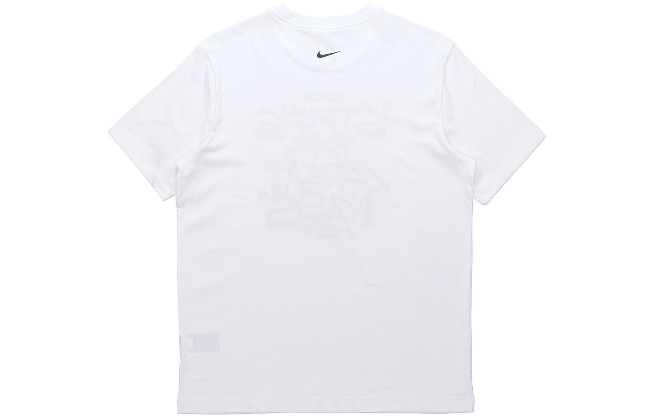 Men's Nike Lebron Strive for Greatness Basketball Sports Alphabet Printing Round Neck Short Sleeve White T-Shirt DD0786-100