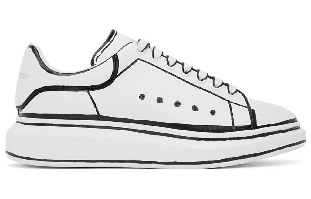 Alexander McQueen Oversized Sneaker 'White Black Outline' 627867WHYBI9061