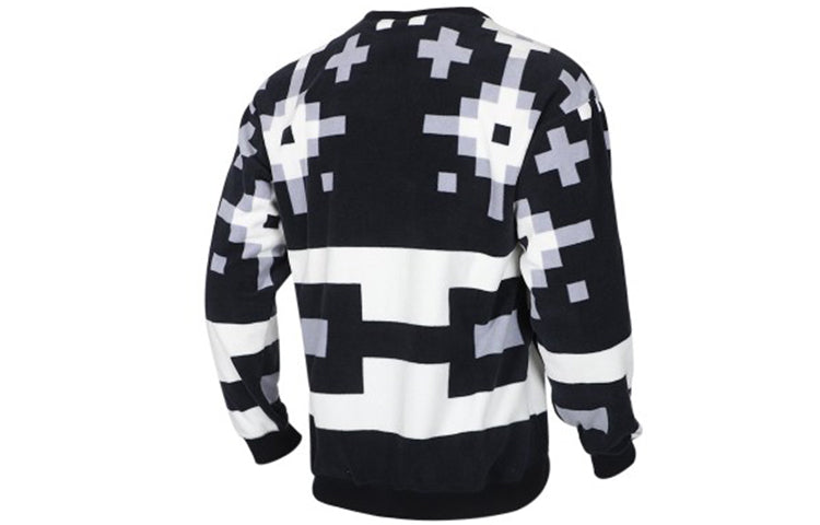 Nike SB Skateboard Icon Pattern Printed Sweater For Men Black/White BV0878-060