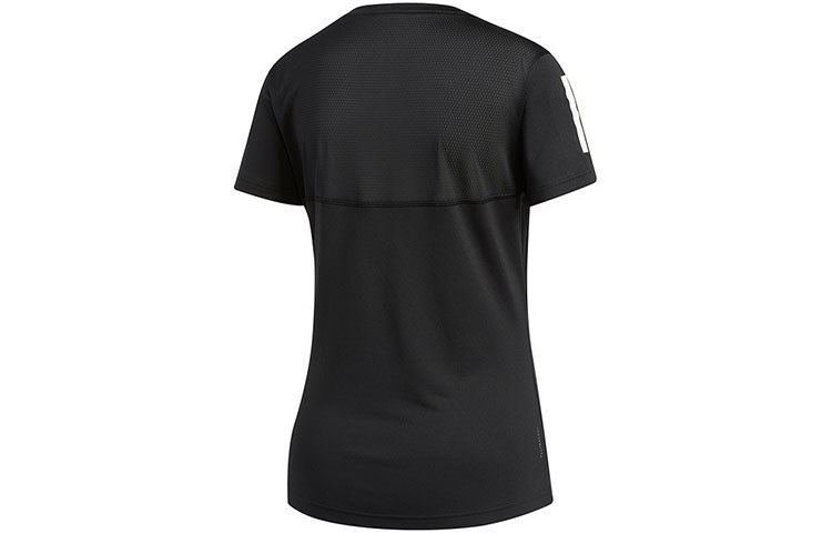 (WMNS) adidas OWN THE RUN TEE Running Short-sleeve Tee Black DQ2618