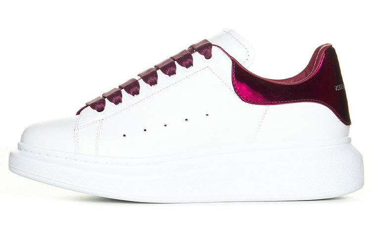 (WMNS) Alexander McQueen Oversized Sneakers 'White Burgundy' 718232WIE828847