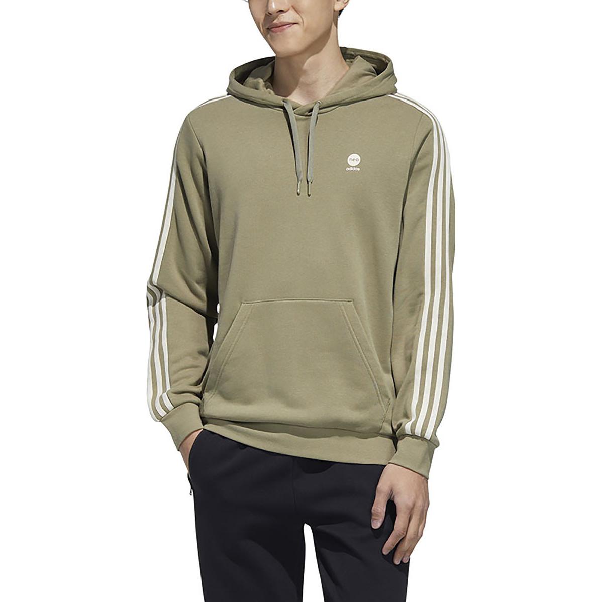 adidas Neo CE 3-Stripes Hoodies 'Olive Green' HD4673
