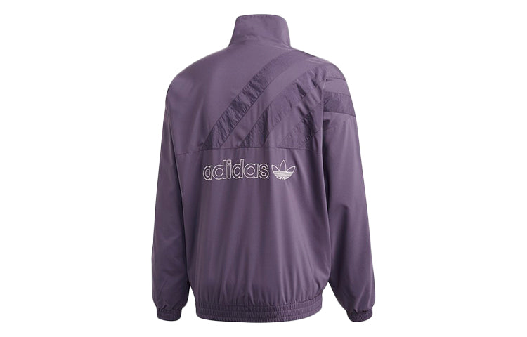 adidas originals logo Printing Stand Collar Sports Jacket Purple GL6157