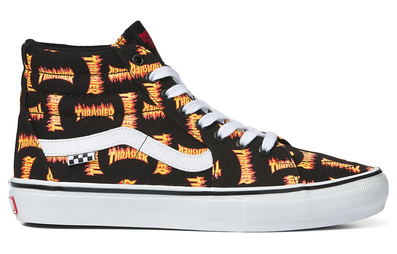 Thrasher x Vans Sk8-hi 'Black Yellow' VN0A5FCCBML