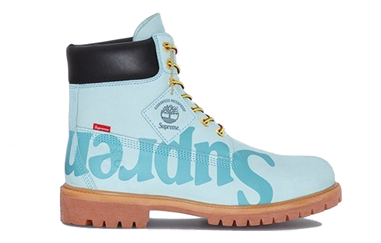 Timberland x Supreme 6 Inch Waterproof Boots 'Blue with Logo' A2MTD