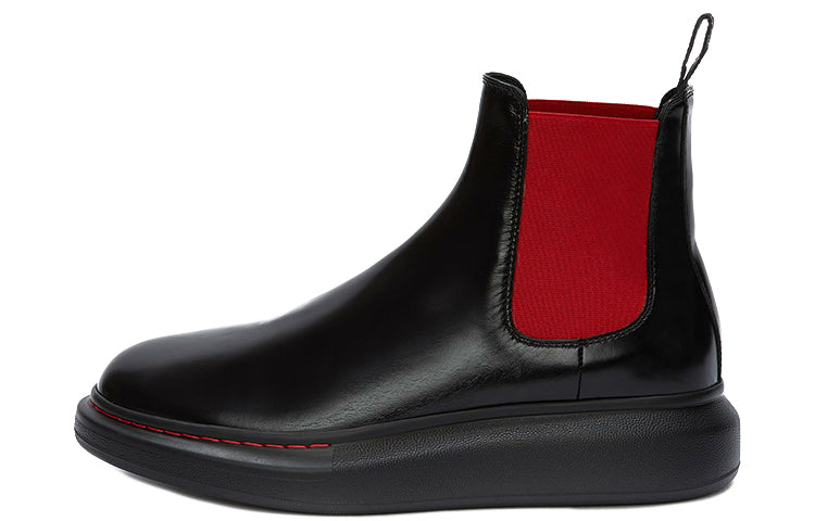 (WMNS) Alexander McQueen Hybrid Chelsea Boot 'Black Red' 586398WHX521066