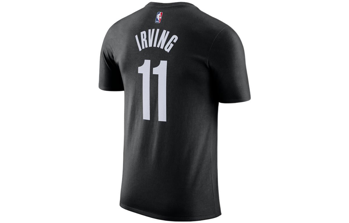 Nike NBA Brooklyn Nets Kyrie Irving Basketball Sports Printing Round Neck Short Sleeve Black CV8505-018