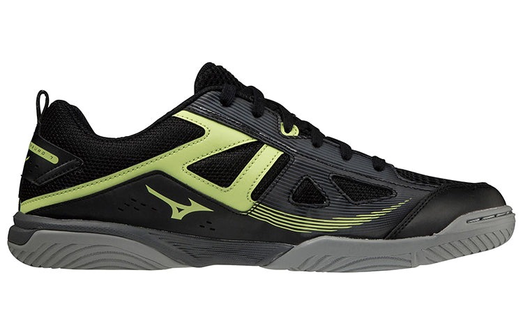 Mizuno Wave Kaiserburg 7 Low Tops pingpong/Table Tennis Shoe Black Yellow 81GA222001