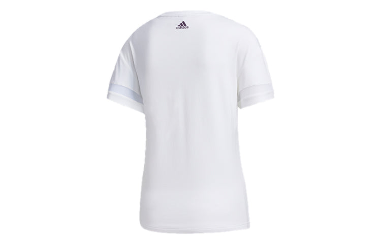 (WMNS) adidas Sports Stylish Round Neck Short Sleeve White GJ9022