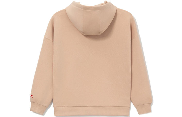 (WMNS) Li-Ning Rijindoujin Embroidered Logo Hoodie 'Khaki' AWDS156-4