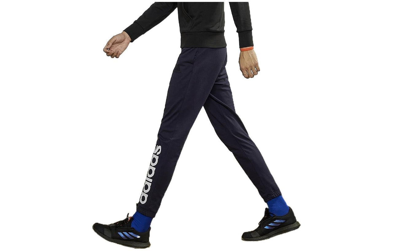 Men's adidas Solid Color Logo Printing Casual Sports Pants/Trousers/Joggers Ink Blue GK8828