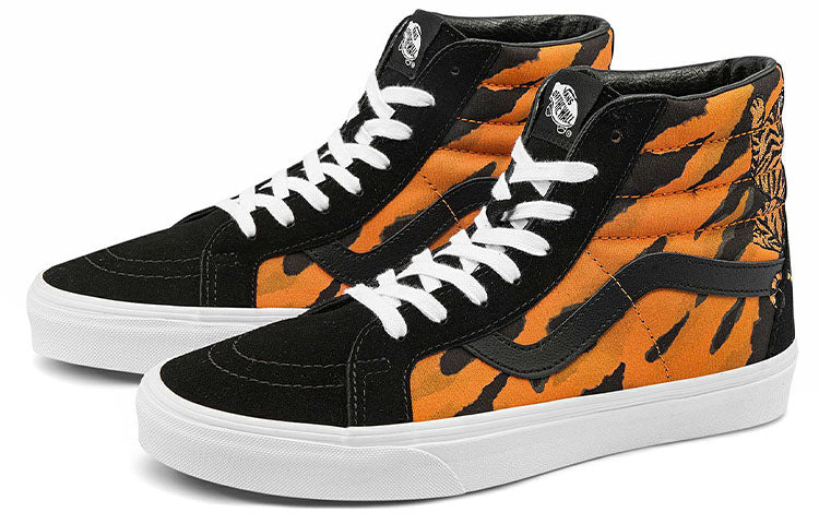 Vans Unisex SK8-Hi Reissue High-Top Sneakers Black/Orange VN0A2XSBORA