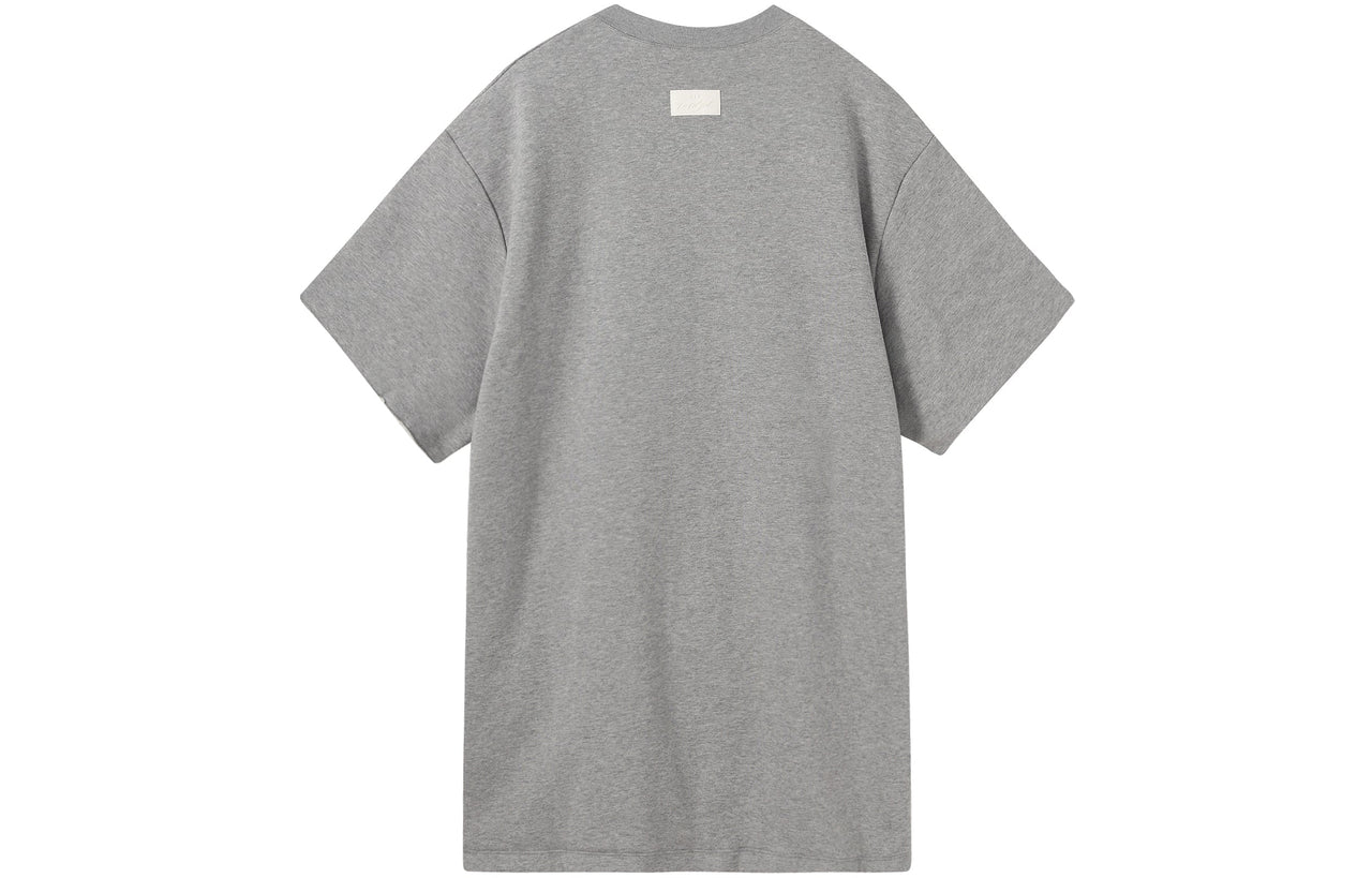 Men's Nike NRG Ti Warm Up Top x Fear of God FOG Gray Zipper Short Sleeve Tops 'Dark Grey Heather Black' AR0629-063