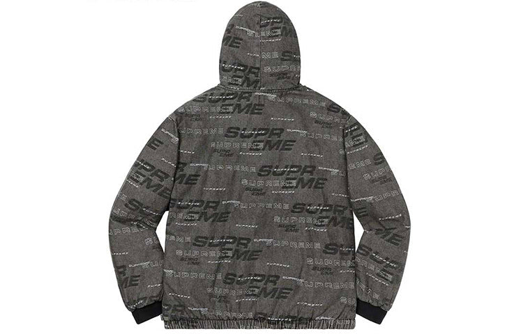 Supreme FW19 Week 9 Reversible Dimensions Logo Denim Work Jacket 'Black' SUP-FW19-895