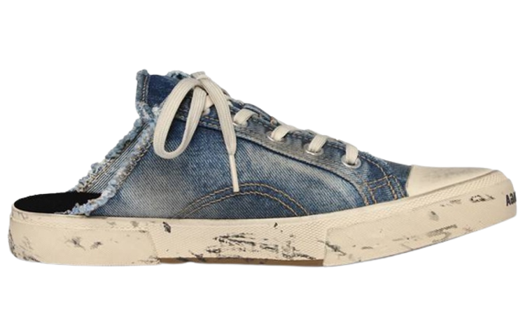(WMNS) Balenciaga Paris Distressed Denim Mule 'Blue' 693952W3RCL4090