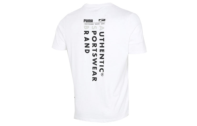 PUMA Casual Graphic T-Shirts 'White' 855975-02