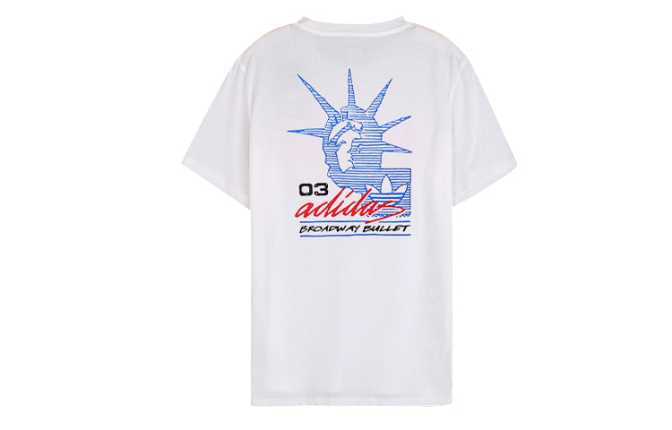 adidas Grand Tee 'White Red Blue' DU8341