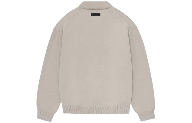 Fear of God Essentials FW23 Knit Polo Shirt 'Silver Cloud' 192BT232182F