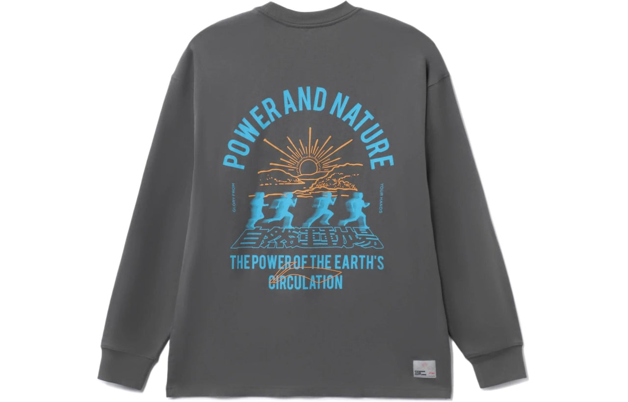 Li-Ning Power And Nature Graphic Sweatshirt 'Shadow Grey' AHSRB97-2