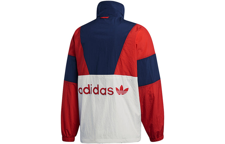 Men's adidas originals Casual Half Zipper Pullover Red FM2201
