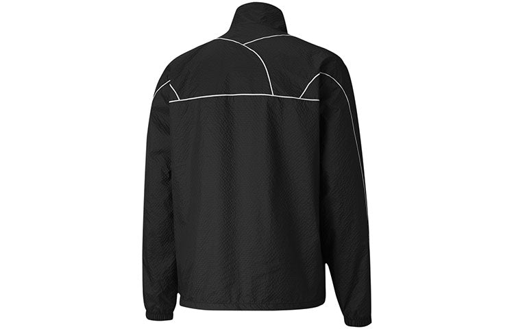 PUMA Sportswear Fit Long Sleeve Brand Logo Running Jacket 'Black' 599338-01