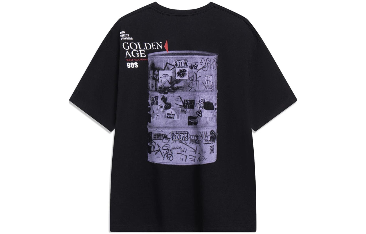 Li-Ning Skateboarding Graphic T-shirt 'Black' AHST071-1