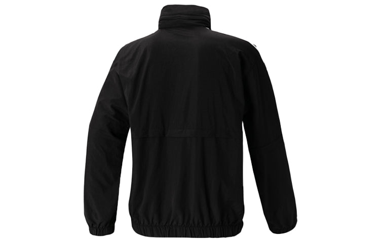 adidas originals Splicing Stripe Stand Collar Jacket Black FM7303