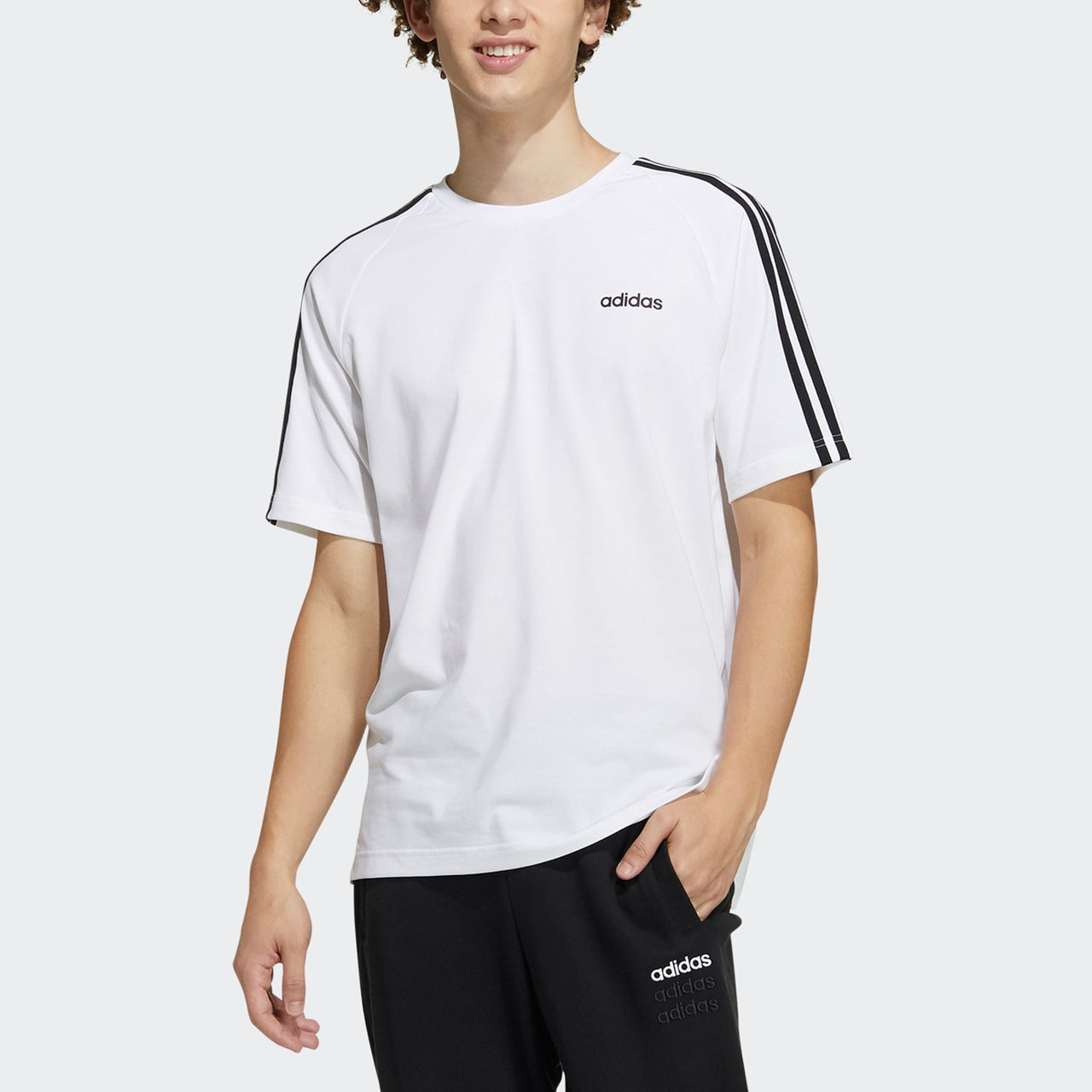 adidas neo M Ce 3s Tee Casual Sports Round Neck Short Sleeve White GP4904