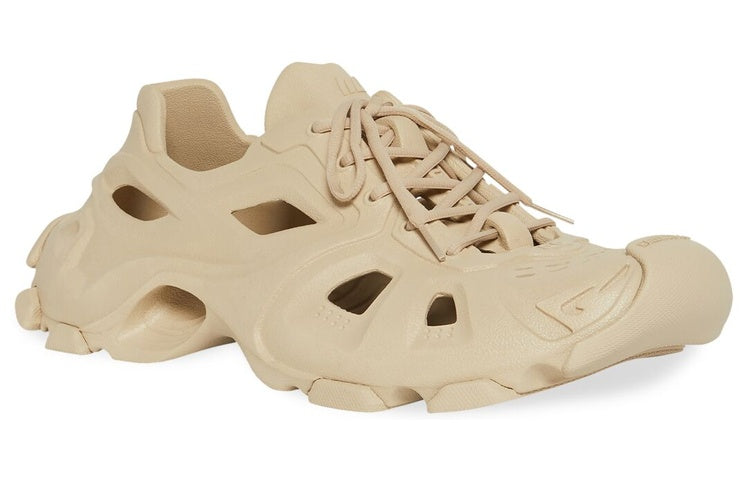 (WMNS) Balenciaga HD Lace Up Cut Out Sneakers 'Beige' 702416W3CES9300