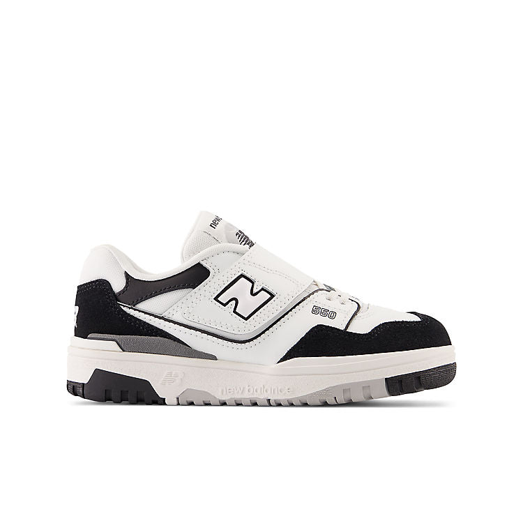 (PS) New Balance 550 Bungee Lace with Top Strap 'White Black' PHB550CA