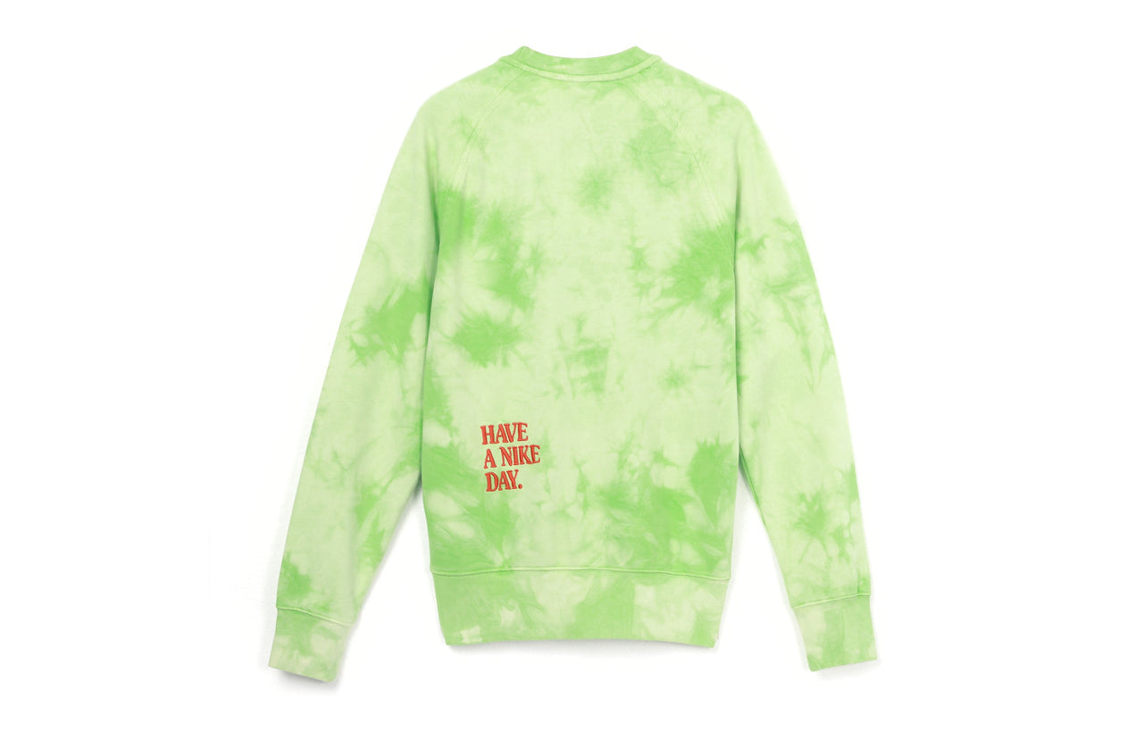 Men's Nike Sportswear Tie Dye Daisy Embroidered Round Neck Bright Green DM5011-332