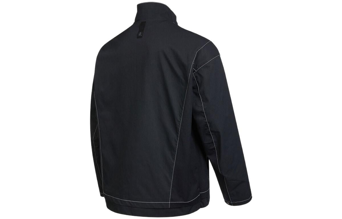 Men's adidas Martial Arts Series Stand Collar Sports Jacket Long Sleeves Autumn Black HE5137