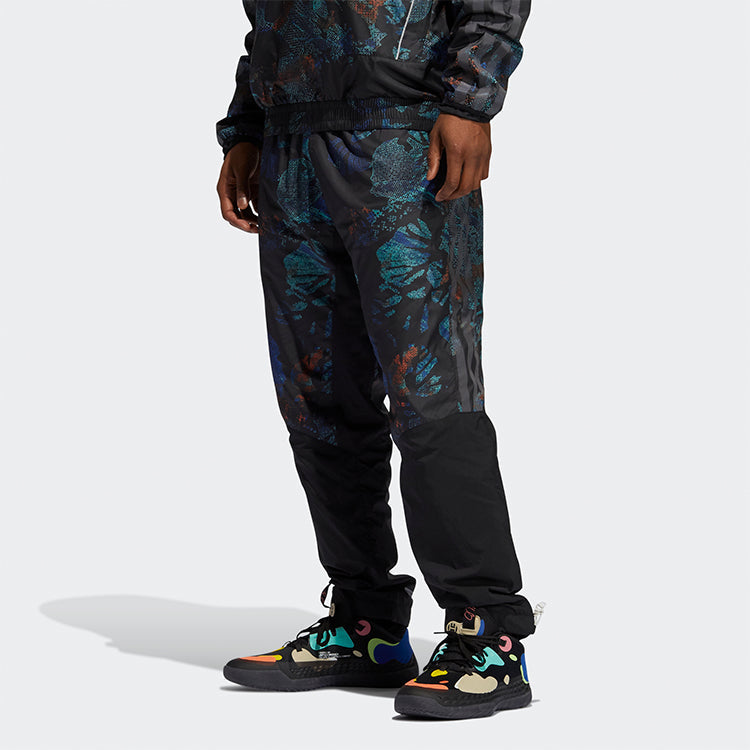 adidas Hrdn Nxt Pant Flowery Printed Basketball Pants Men's Black GH6694
