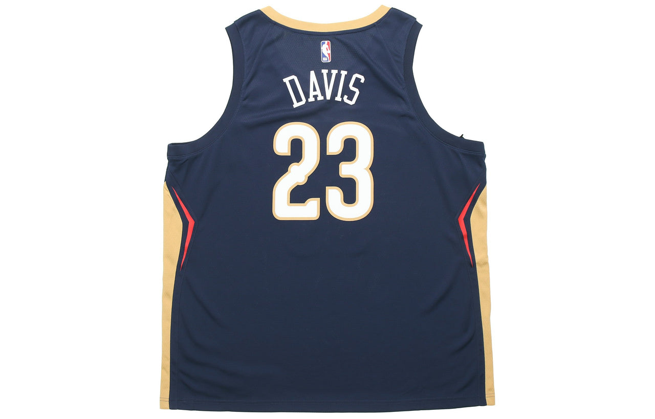 Nike Anthony Davis Icon Edition Swingman Jersey SW 'Dark Blue Gold' 864493-419