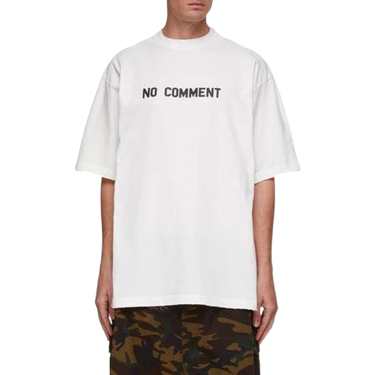 Balenciaga No Comment Cotton T-Shirt 'White' 684155TLVG33307