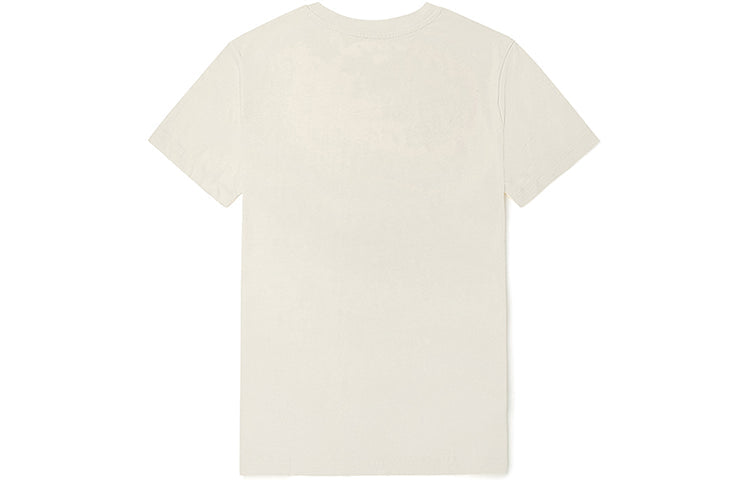 (WMNS) Vans Grid Printing Slim Fit Round Neck Short Sleeve Creamy White VN0A5L9CFS8