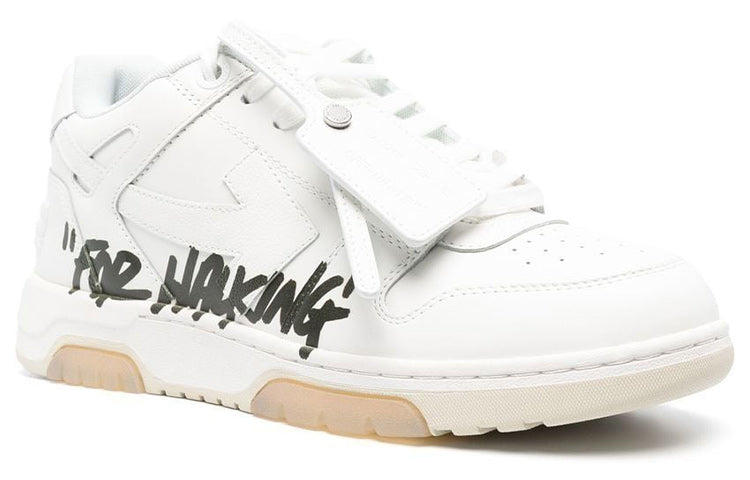 Off-White Out Of Office For Walking Low-Top Sneaker 'White Black' OMIA189C99LEA0050110