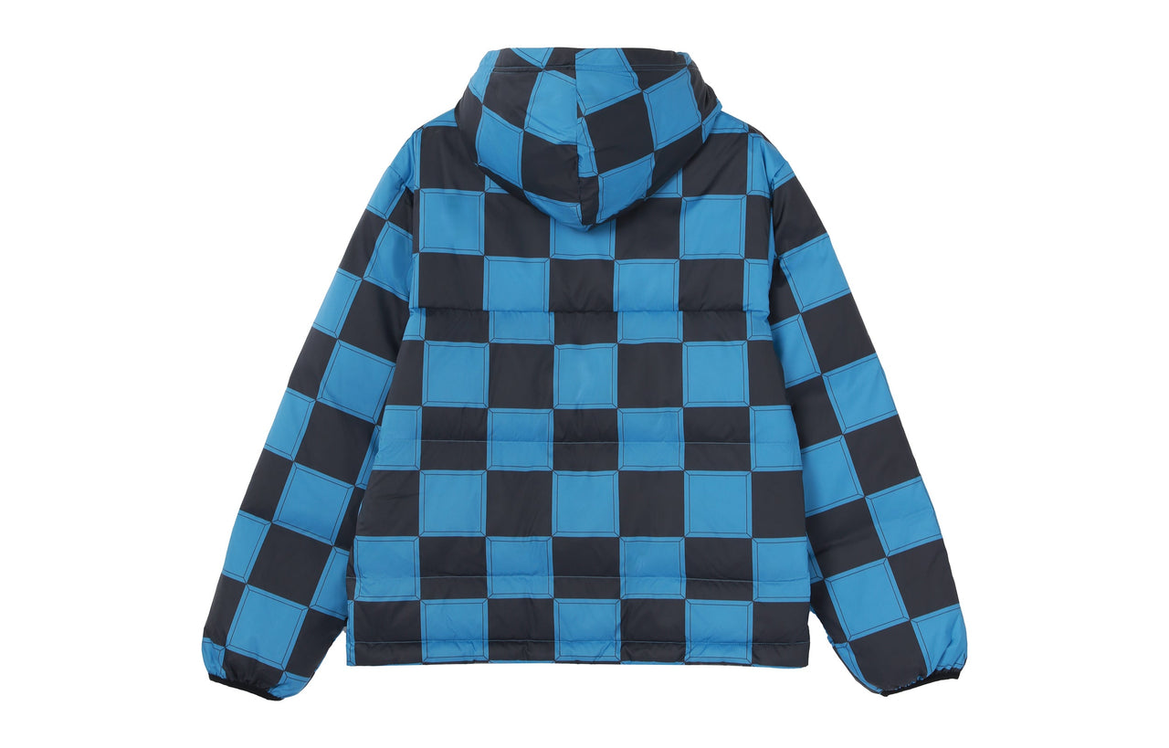 Men's Nike Lebron Grid Basketball Sports Stay Warm Hooded Down Jacket Blue DA6718-469