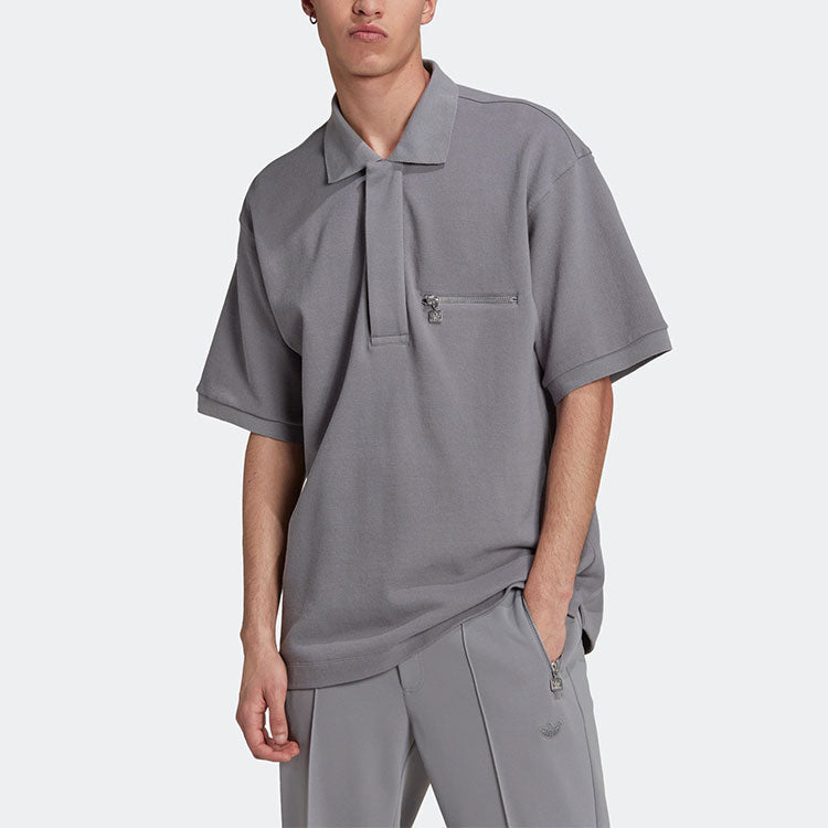 adidas Originals x Blue Version Polo Shirt 'Light Gray' HM2346