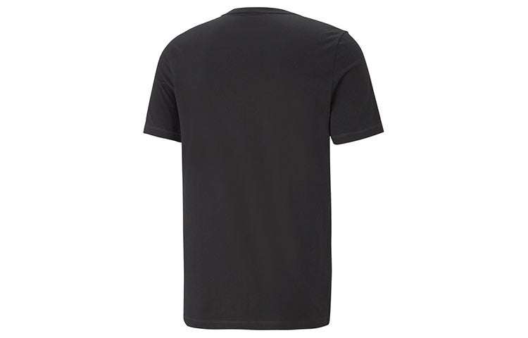 PUMA Solid Color Athleisure Casual Sports Breathable Round Neck Short Sleeve Black 845912-01