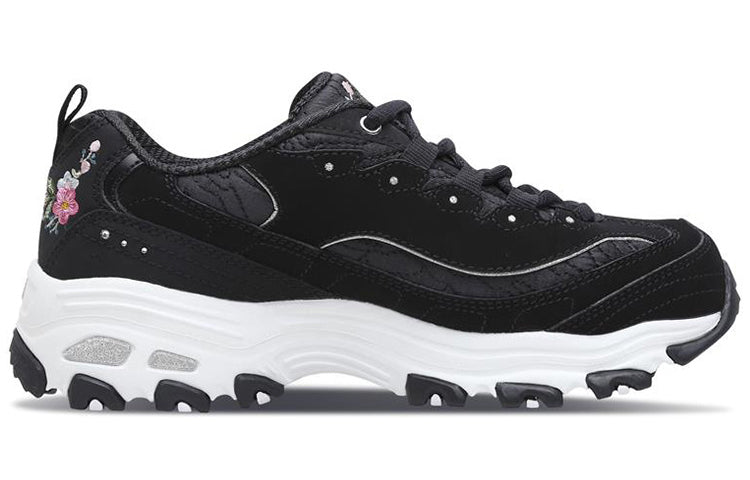 (WMNS) Skechers D'lites 1.0 Black 11977-BLK