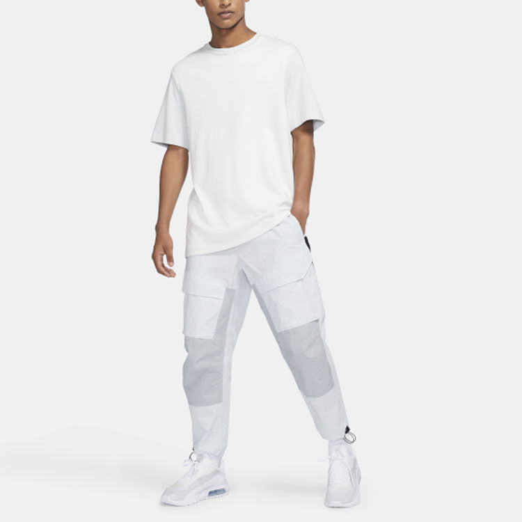 Nike Drawstring Woven Casual Sports Long Pants White Gray CU3762-077