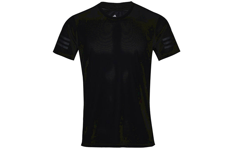 adidas Round Neck Short Sleeve Sports Training Black CW3927